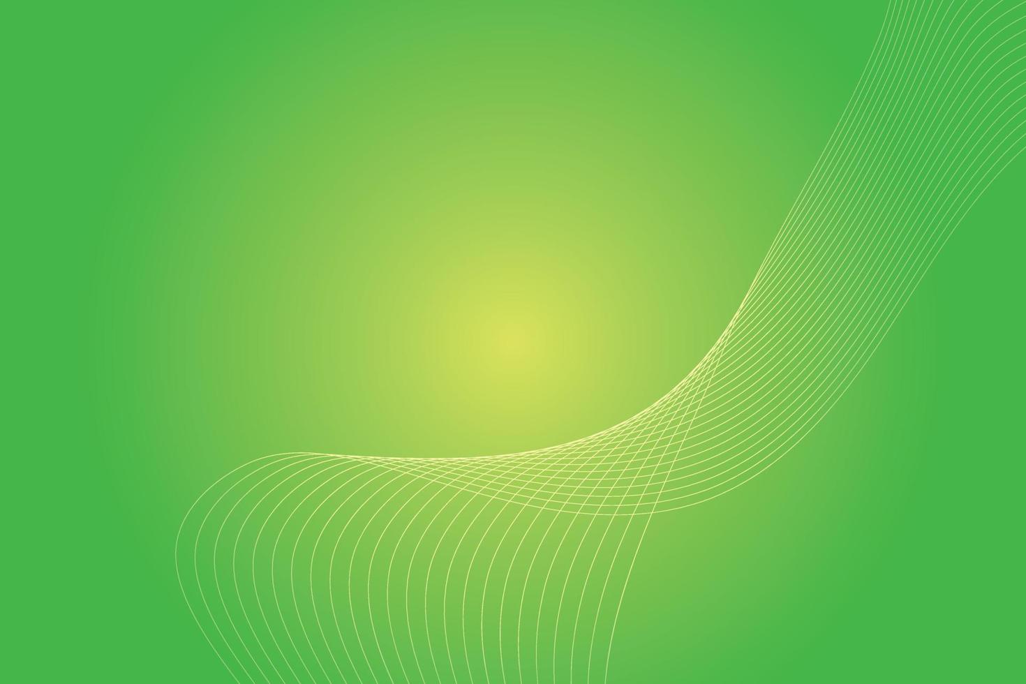 Abstract background with colorful wavy lines. Abstract green yellow gradient background design vector