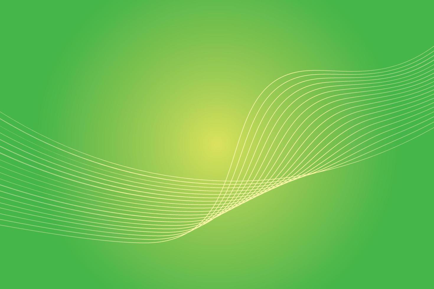 Abstract background with colorful wavy lines. Abstract green yellow gradient background design vector