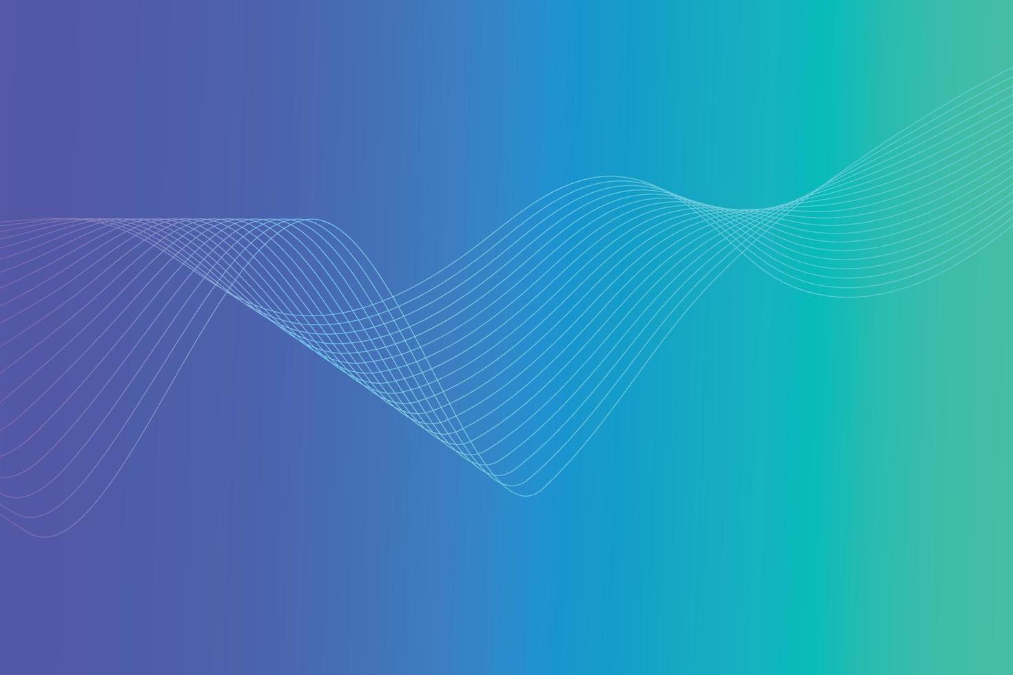 Abstract line wave linear gradient background. Modern colorful wavy line abstract background vector