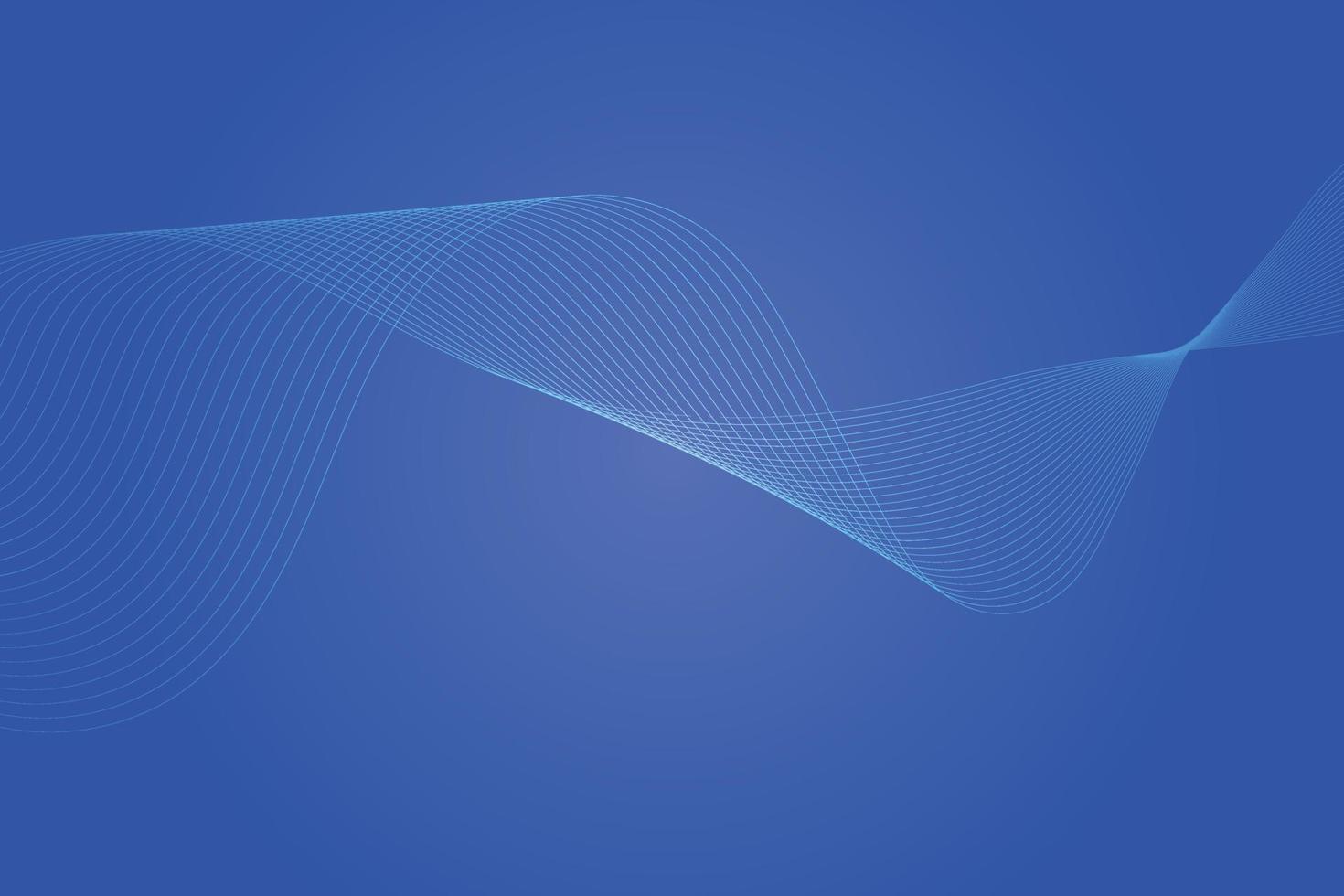 Abstract line wave blue gradient background. Modern colorful wavy line abstract background vector