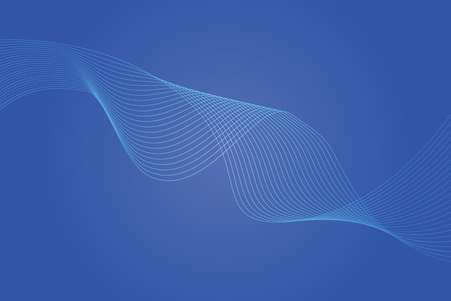 Abstract line wave blue gradient background. Modern colorful wavy line abstract background vector