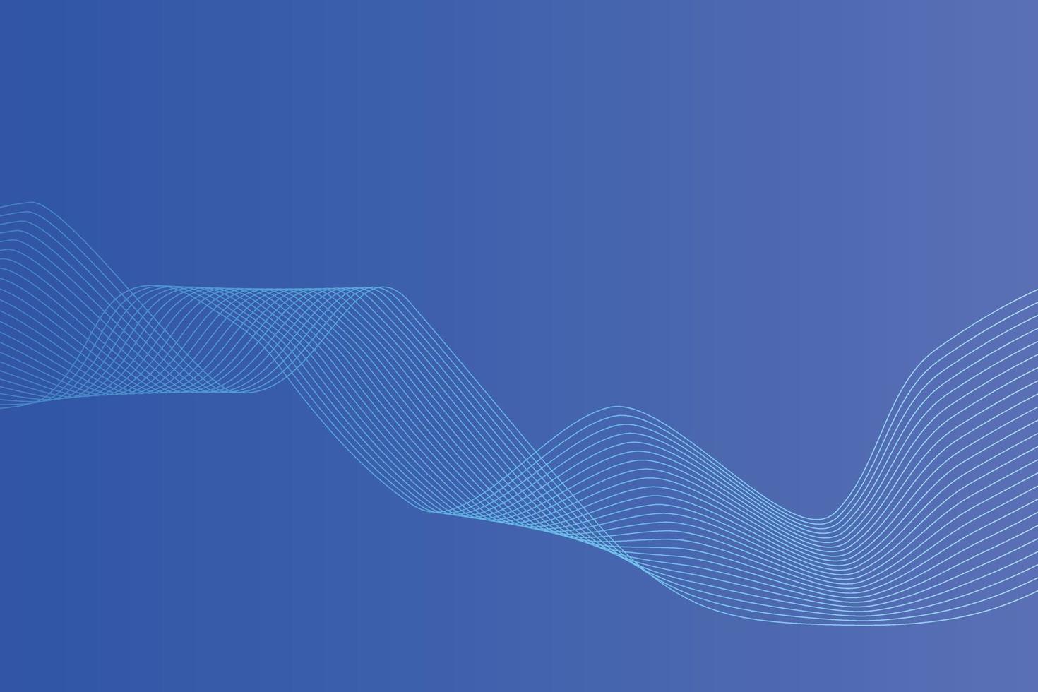 Abstract background with colorful wavy lines. Abstract Blue gradient background design vector