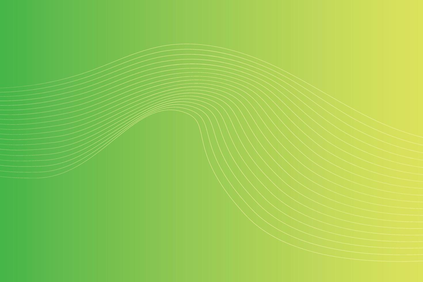 Abstract background with colorful wavy lines. Abstract green yellow gradient background design vector