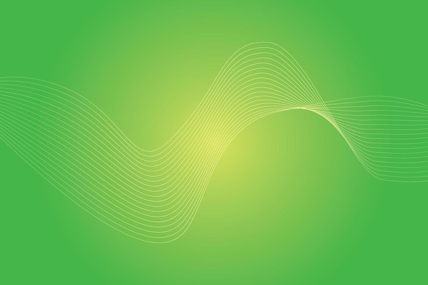 Abstract background with colorful wavy lines. Abstract green yellow gradient background design vector