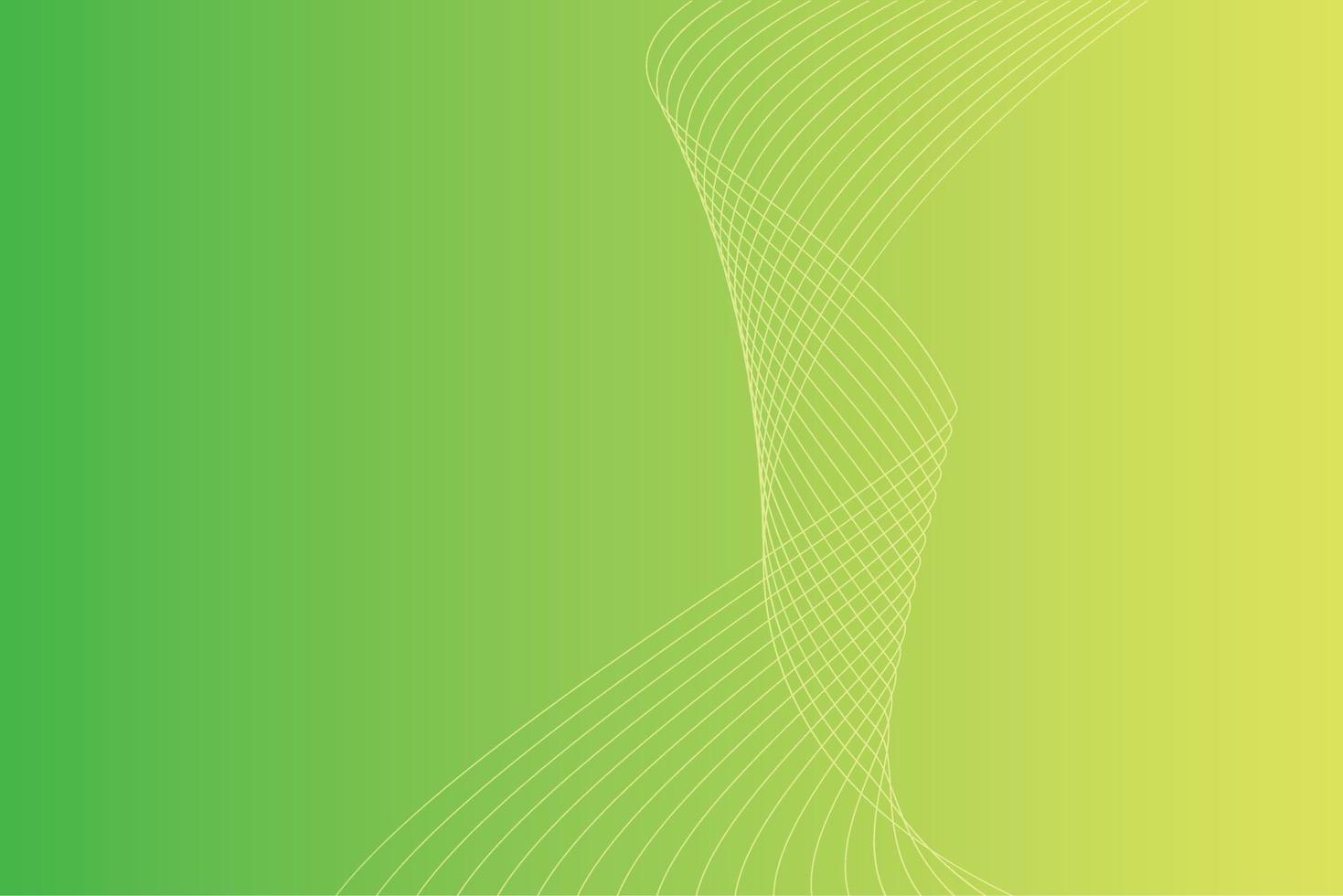 Abstract background with colorful wavy lines. Abstract green yellow gradient background design vector