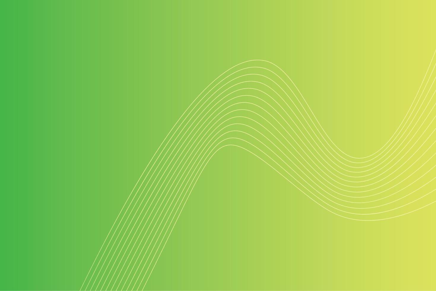 Abstract background with colorful wavy lines. Abstract green yellow gradient background design vector