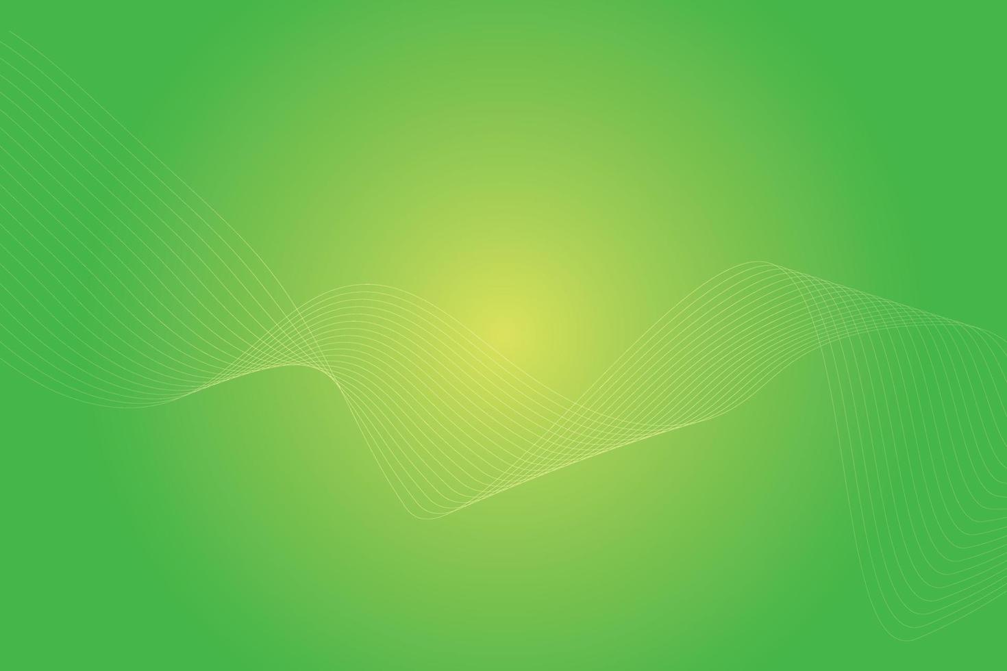 Abstract background with colorful wavy lines. Abstract green yellow gradient background design vector