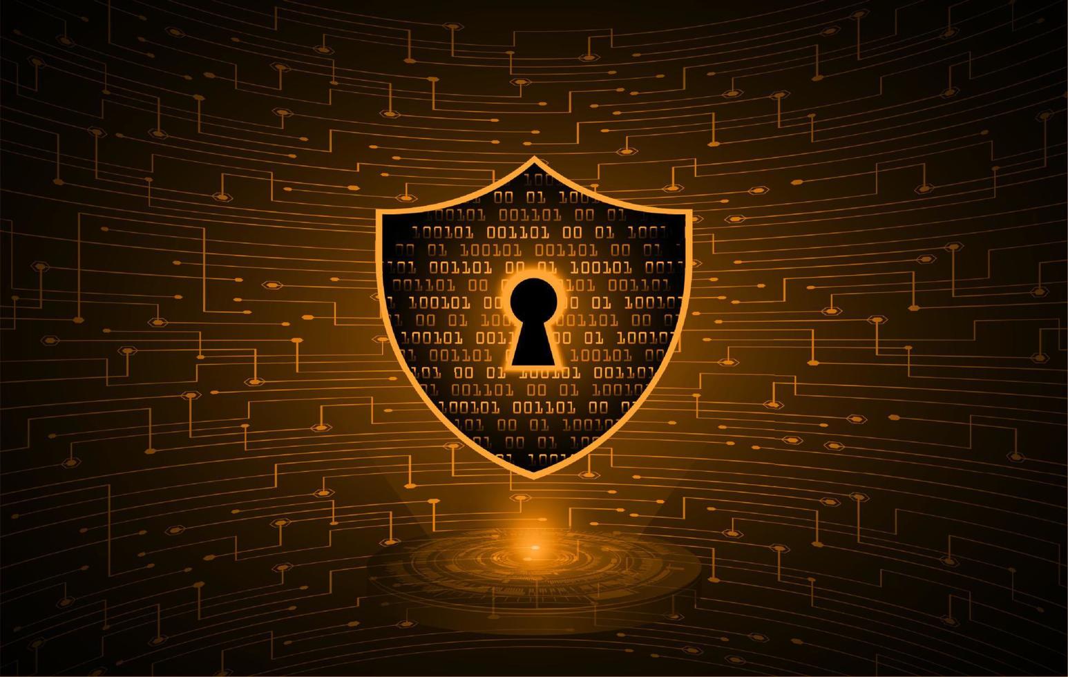 Modern Cybersecurity Technology Background with padlock vector