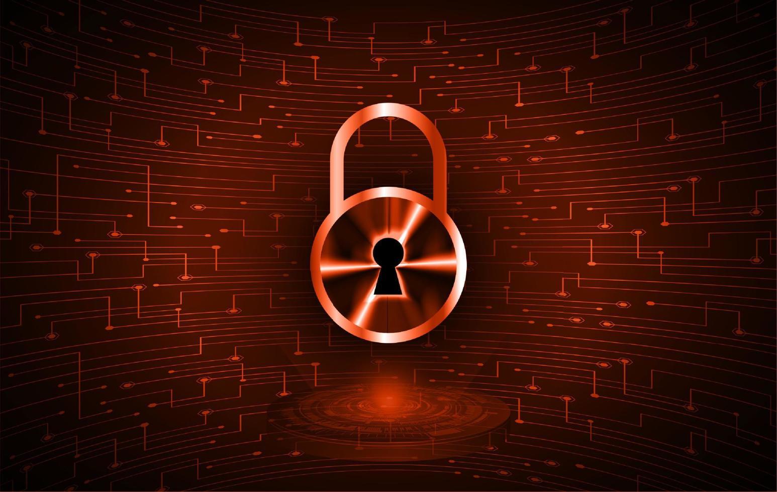 Modern Cybersecurity Technology Background with padlock vector