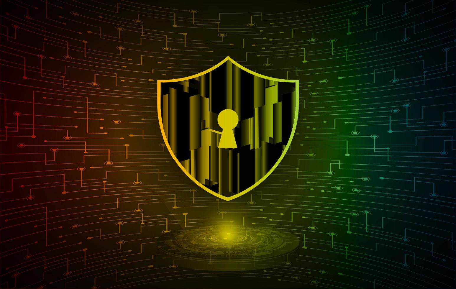 Modern Cybersecurity Technology Background with padlock vector
