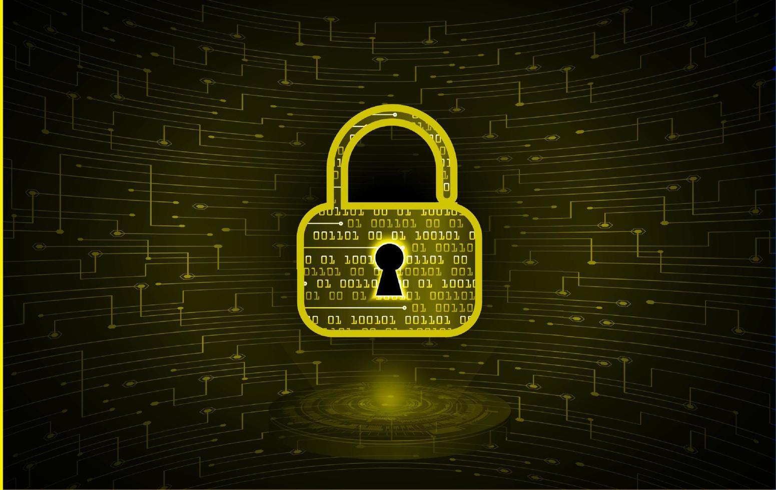 Modern Cybersecurity Technology Background with padlock vector