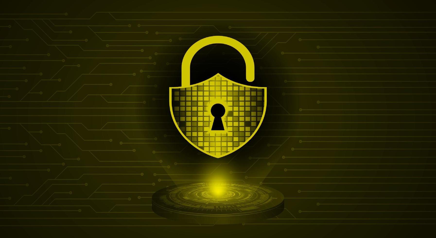 Modern Cybersecurity Technology Background with padlock vector