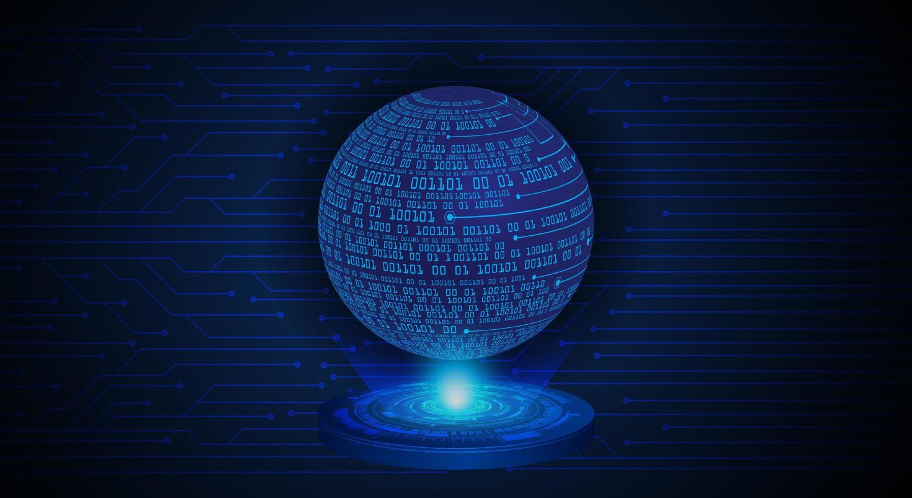 Modern World Map Holographic Projector on Technology Background vector