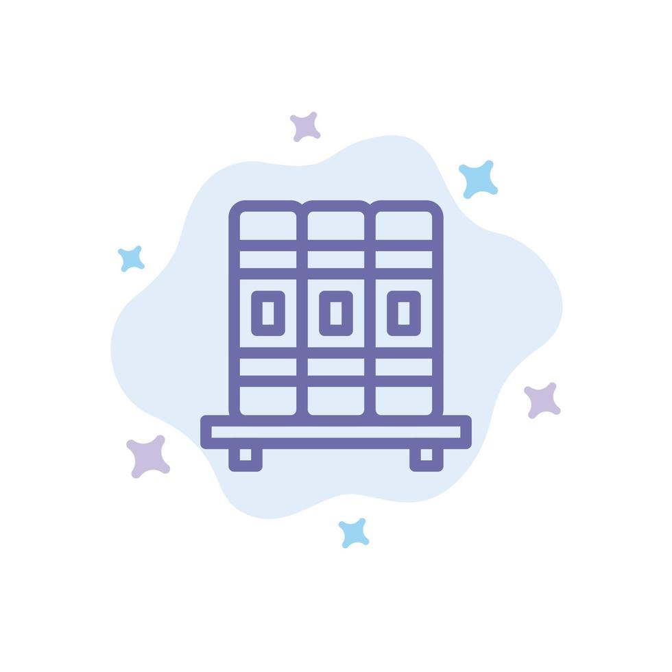 Cupboard Education Studies Blue Icon on Abstract Cloud Background vector