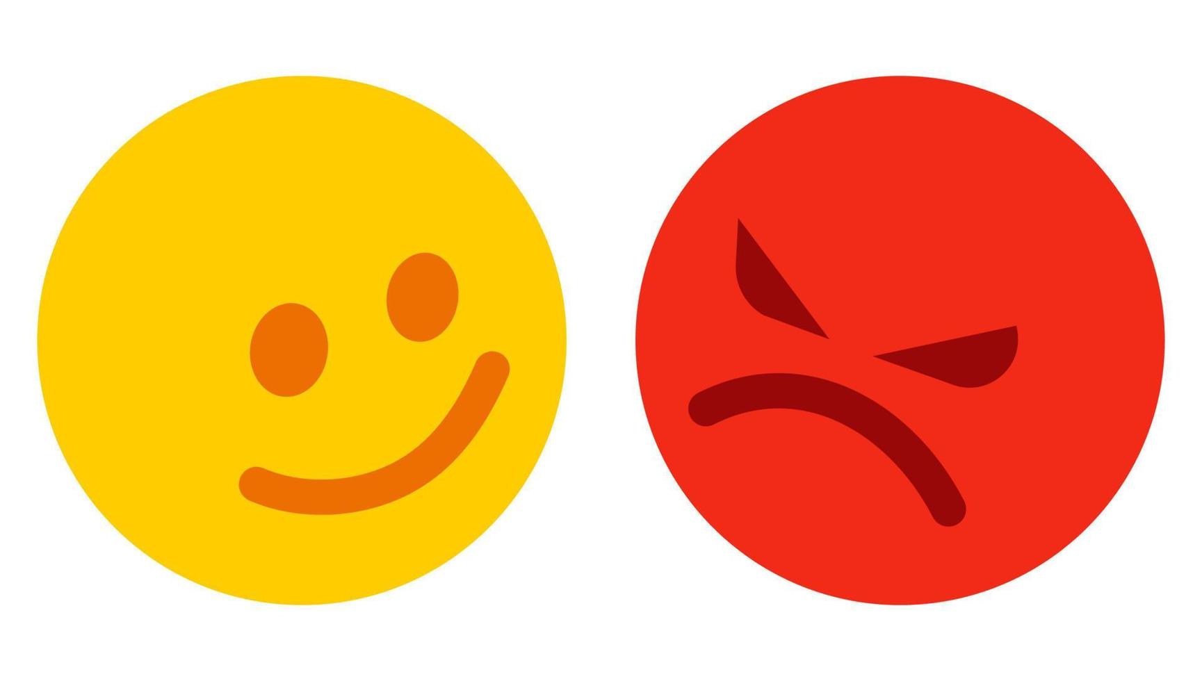 Funny and angry smiles vector
