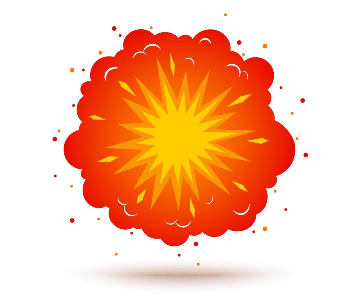 ilustración retro de una explosión vector