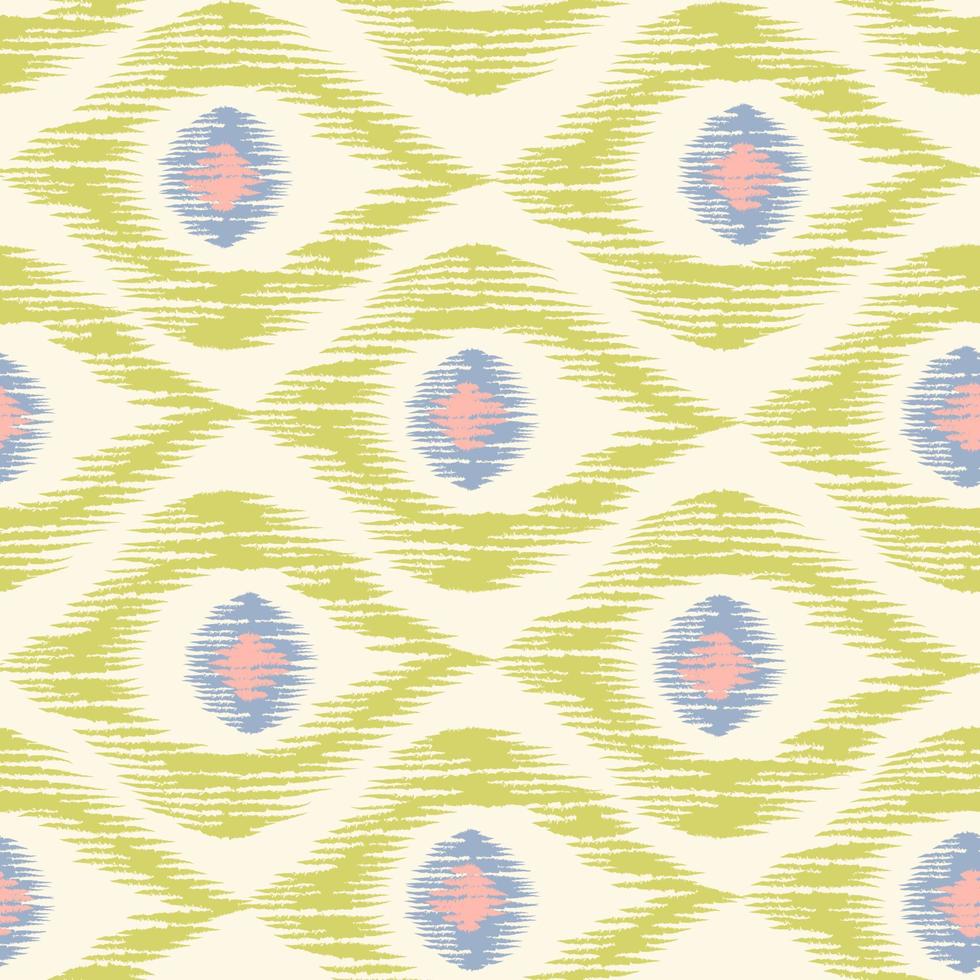 Vintage texture in ikat pattern vector