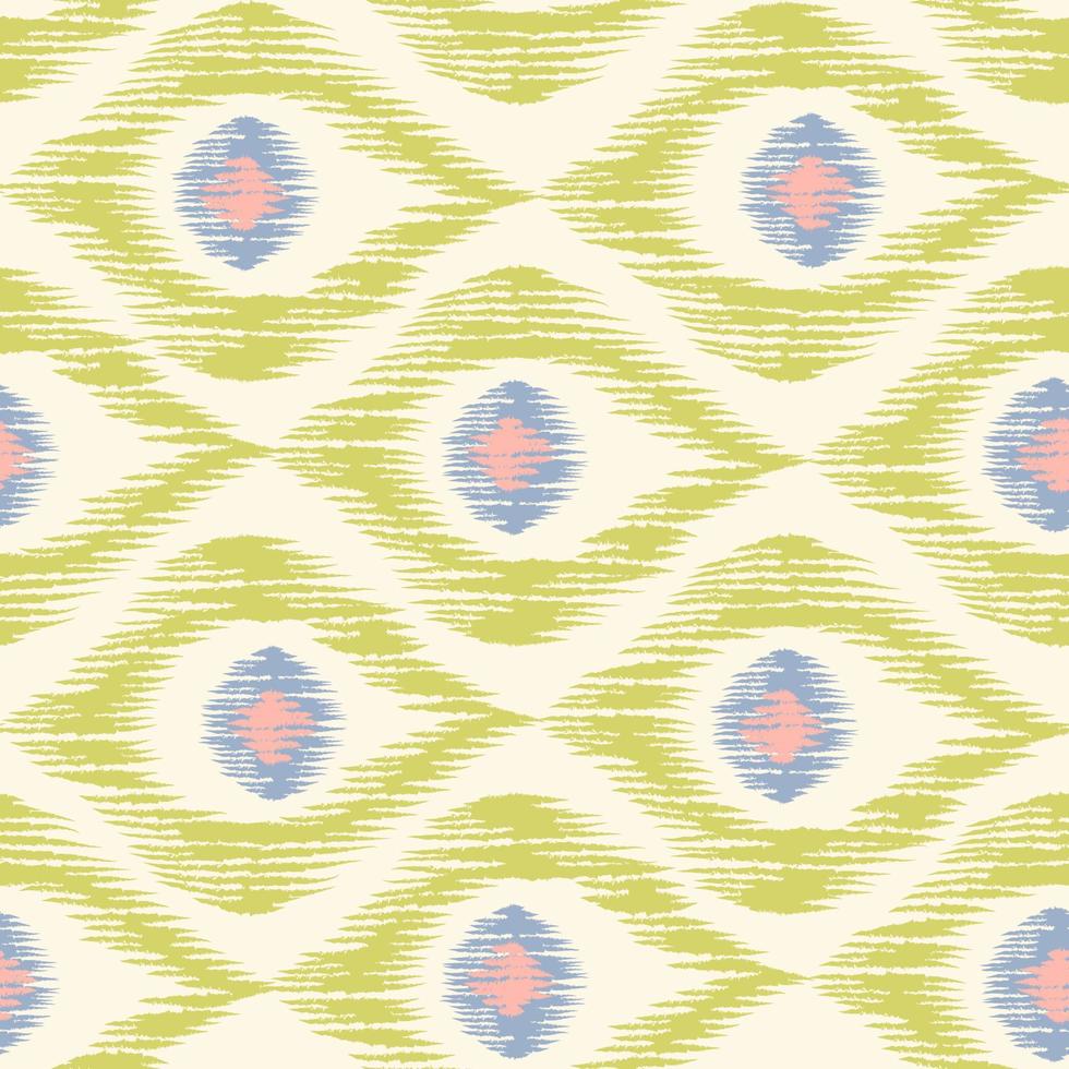 textura vintage en patrón ikat vector