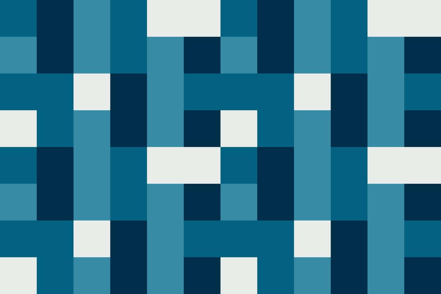 patrón geométrico sin fisuras. color azul con cuadrado y rectángulo. ilustración vectorial vector