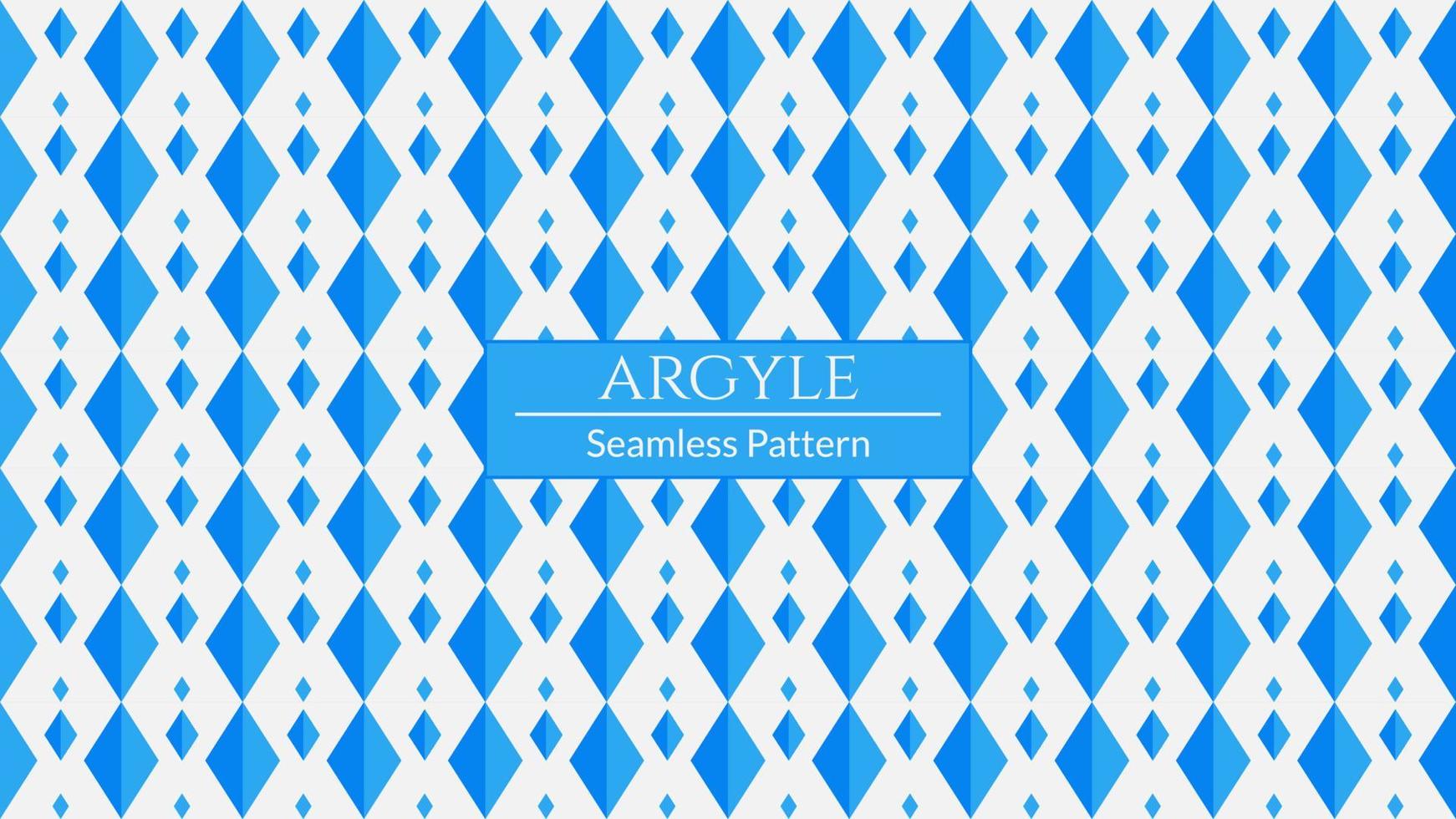 Argyle seamless pattern. Blue and white minimalist background. Vector illustration.