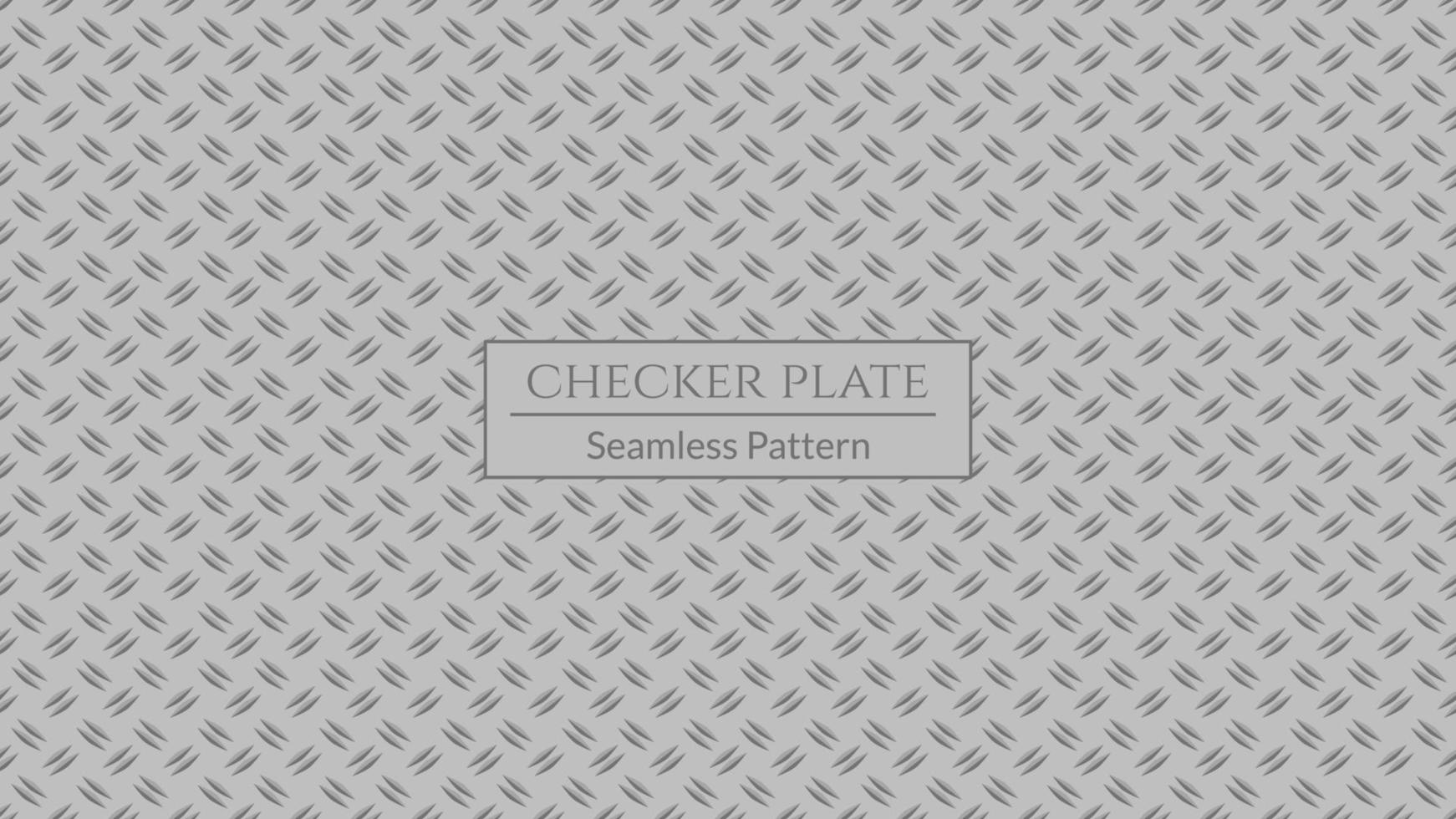Checker plate pattern, Steel diamond plate, Metal flooring seamless pattern. Vector illustration.