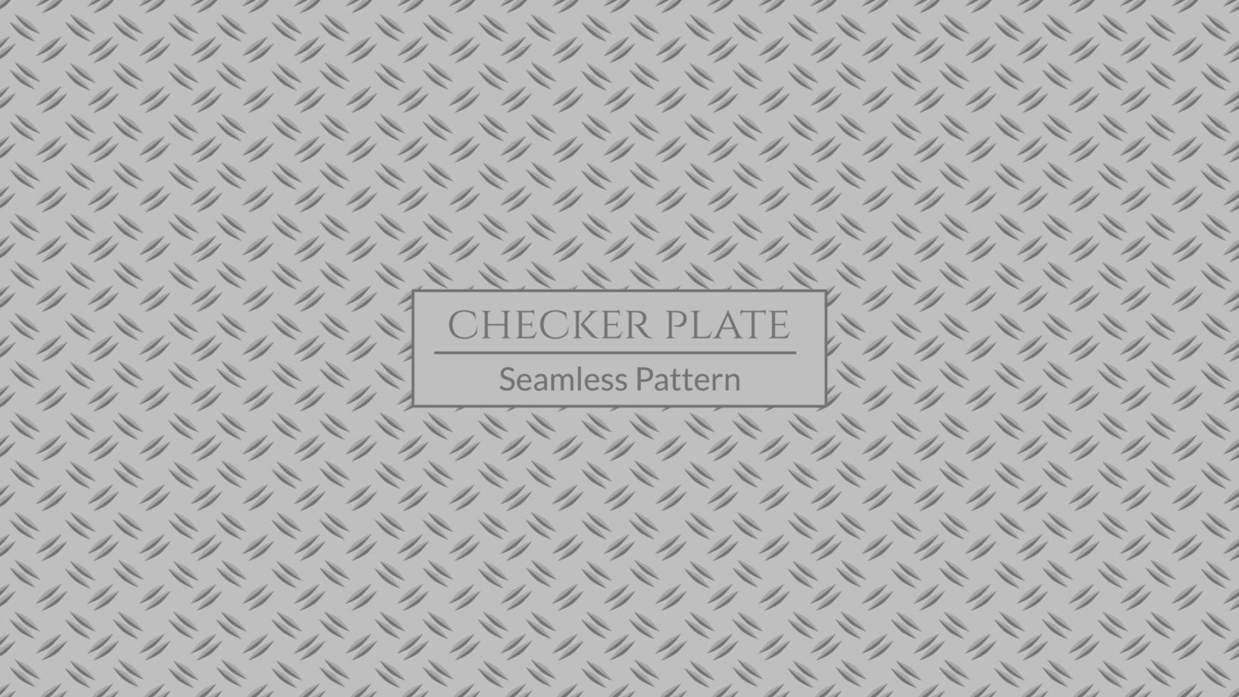 Checker plate pattern, Steel diamond plate, Metal flooring seamless pattern. Vector illustration.