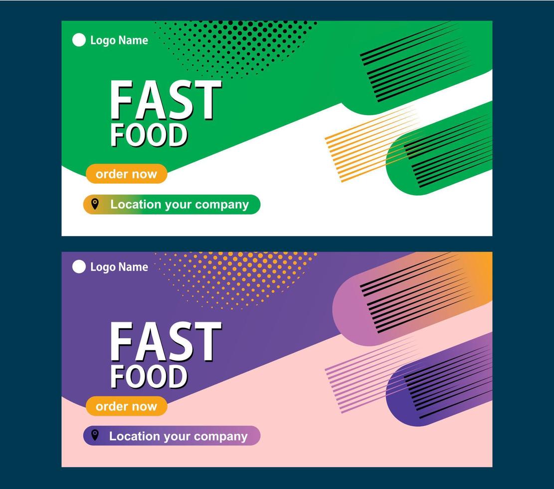 FAST FOOD BANNER TEMPLATE vector