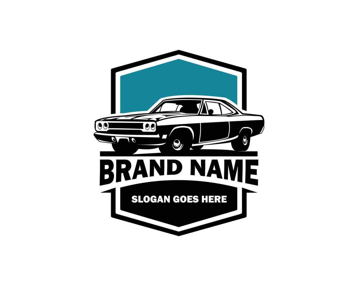 classic vintage car logo design vector