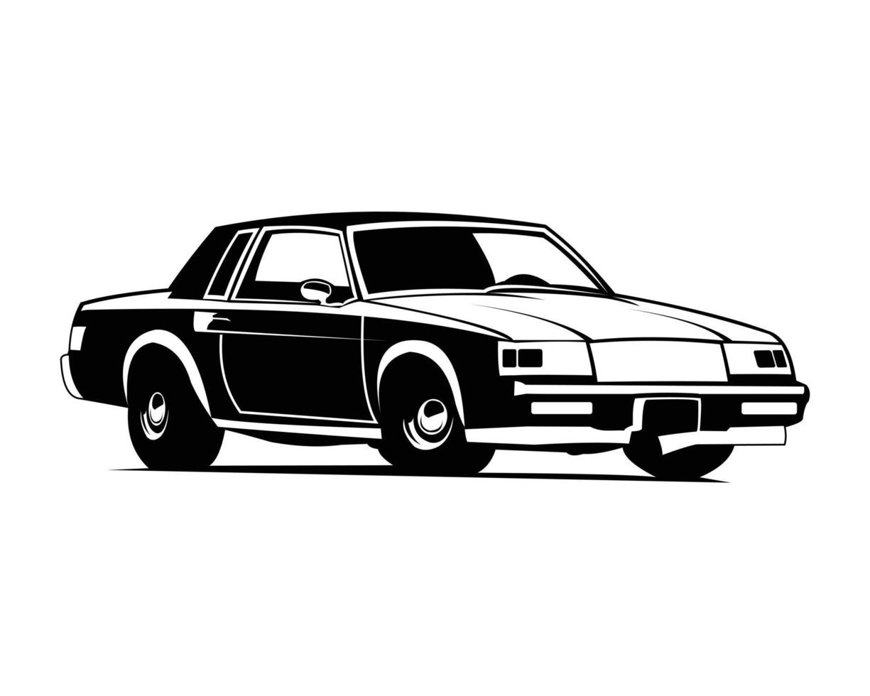 isolated american muscle car illustration vector