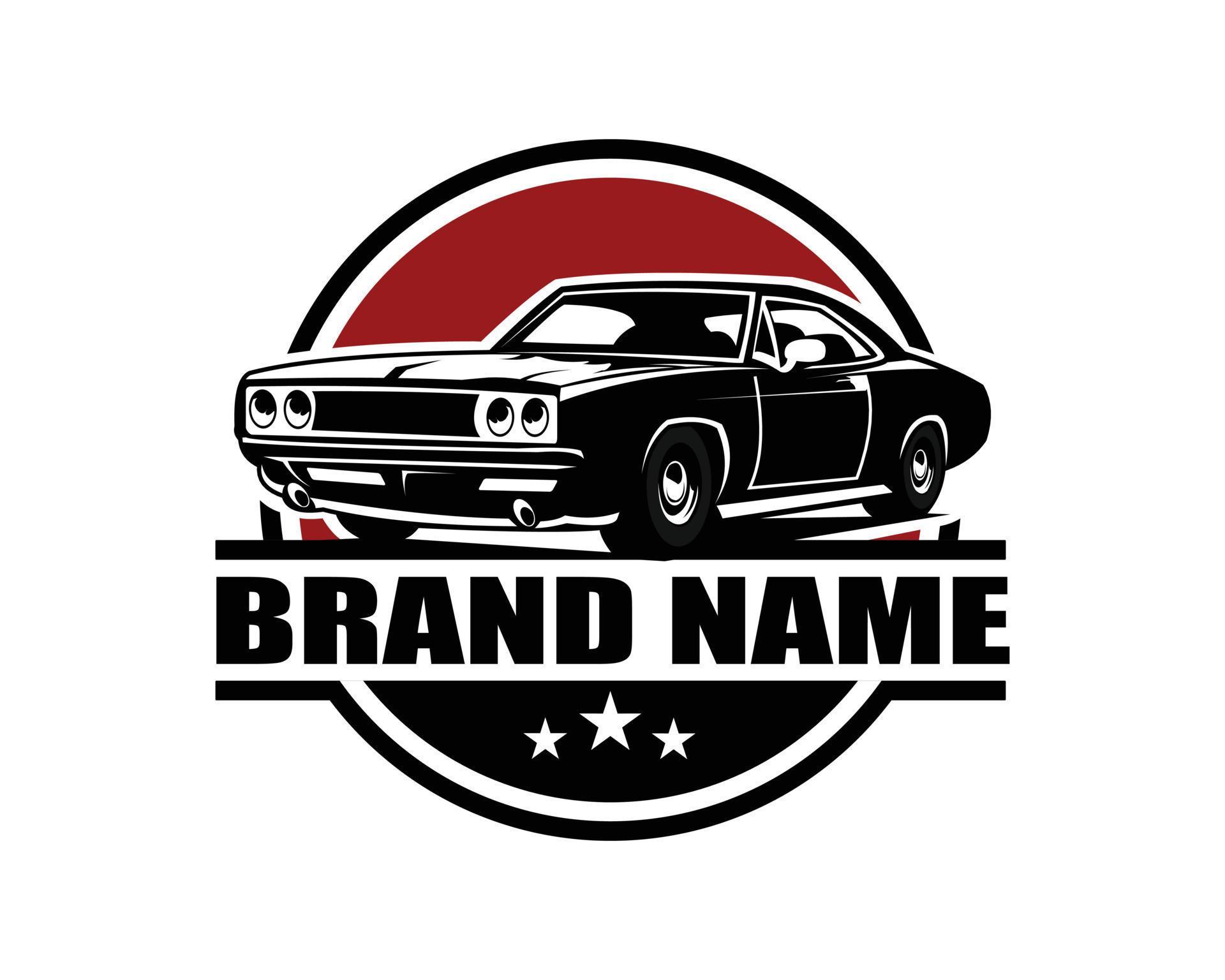 Classic car logo circle emblem vector illustration isolated 13547280 Vector Art at Vecteezy