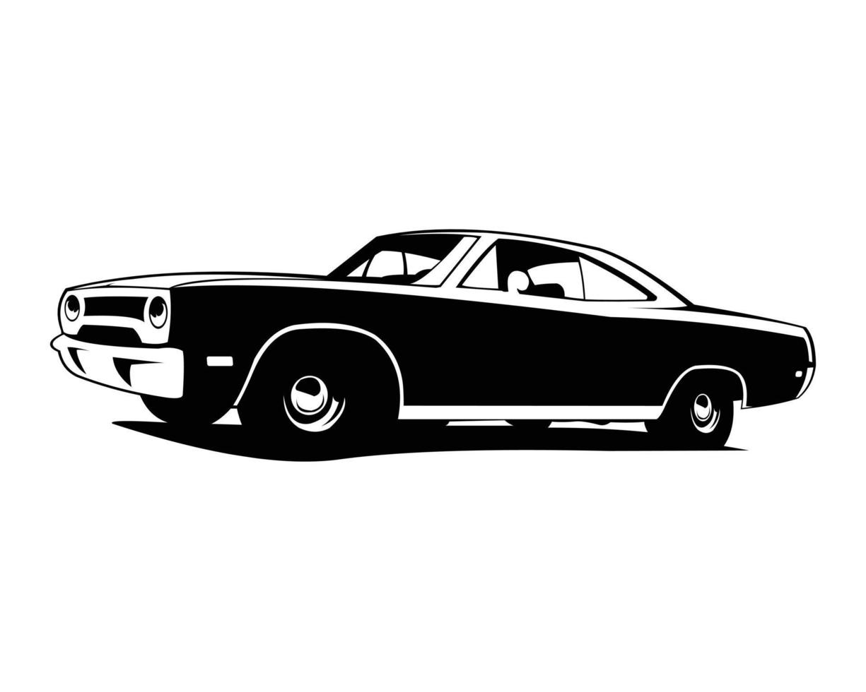 Muscle car logo on white background vector