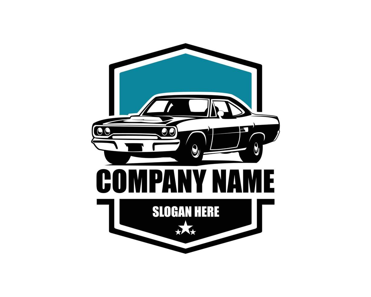 Modern American muscle car vector graphic design isolated