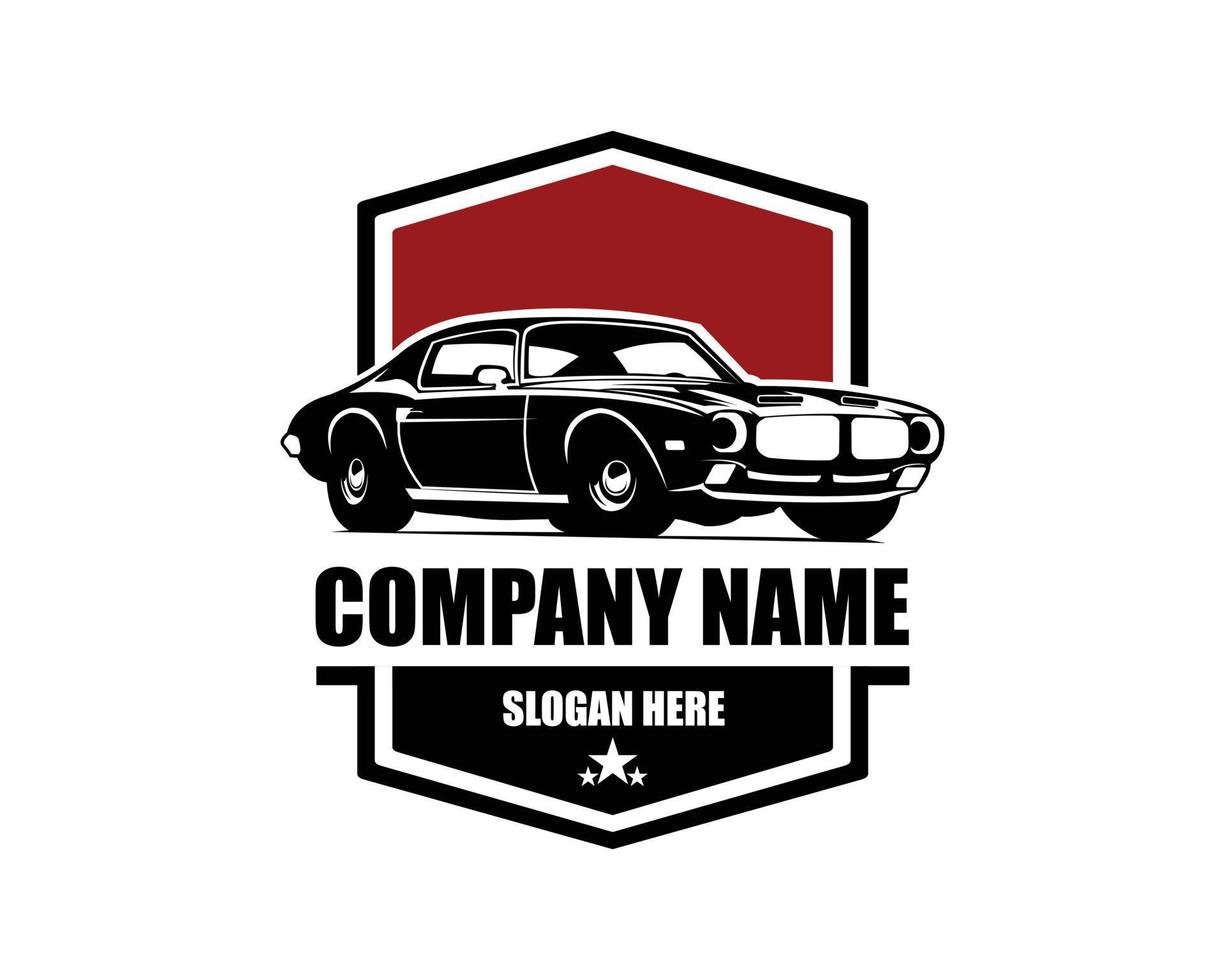 Isolated Old Muscle Car Logo vector