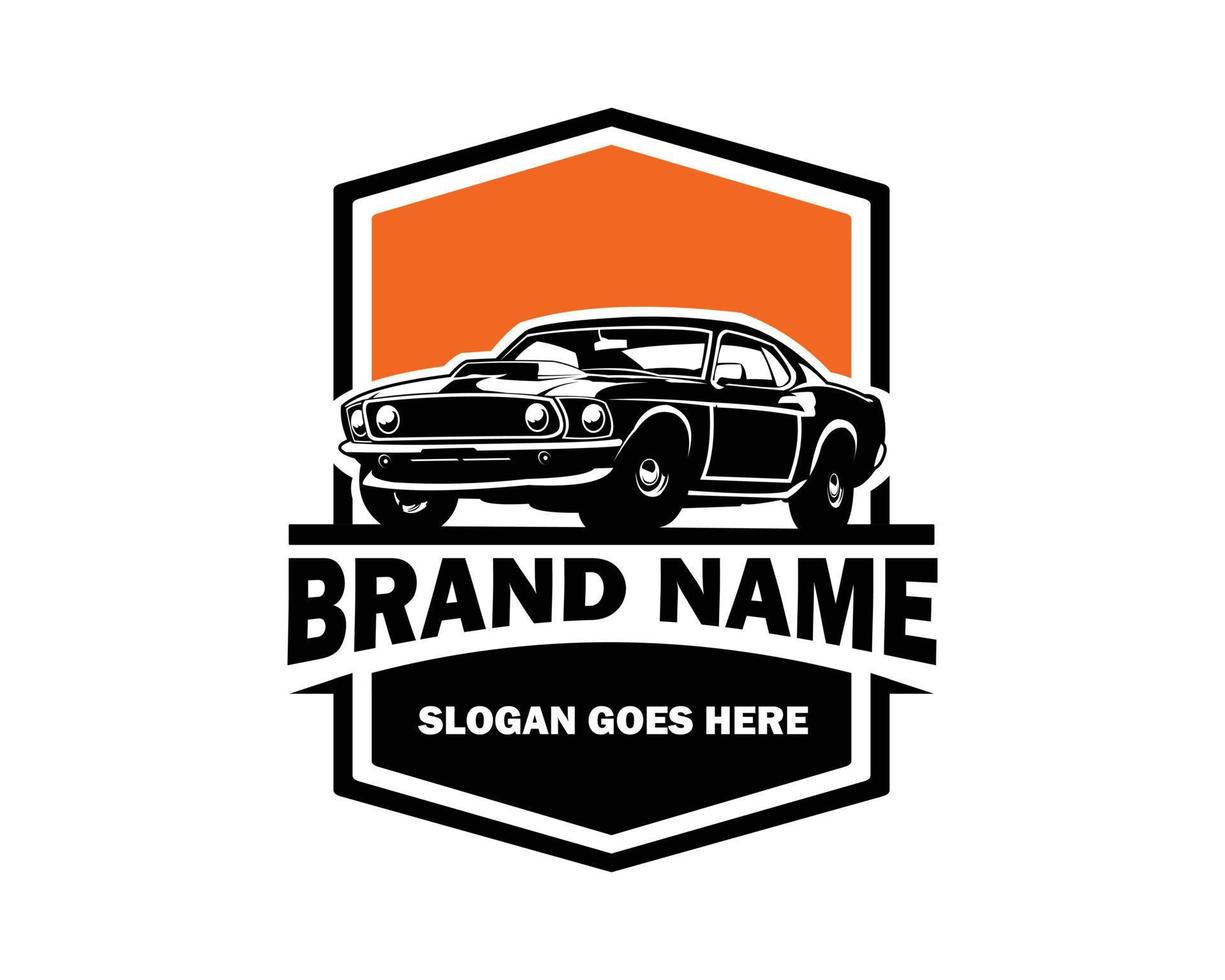 El mejor logotipo de vector de coche muscular de 1970 aislado en fondo blanco para placa, emblema, icono disponible en eps 10