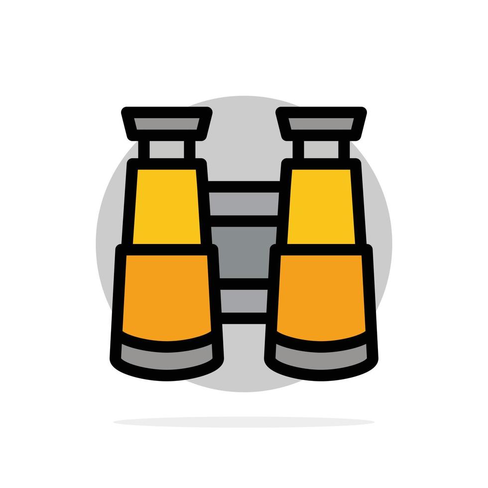 Binoculars Search Watch Abstract Circle Background Flat color Icon vector
