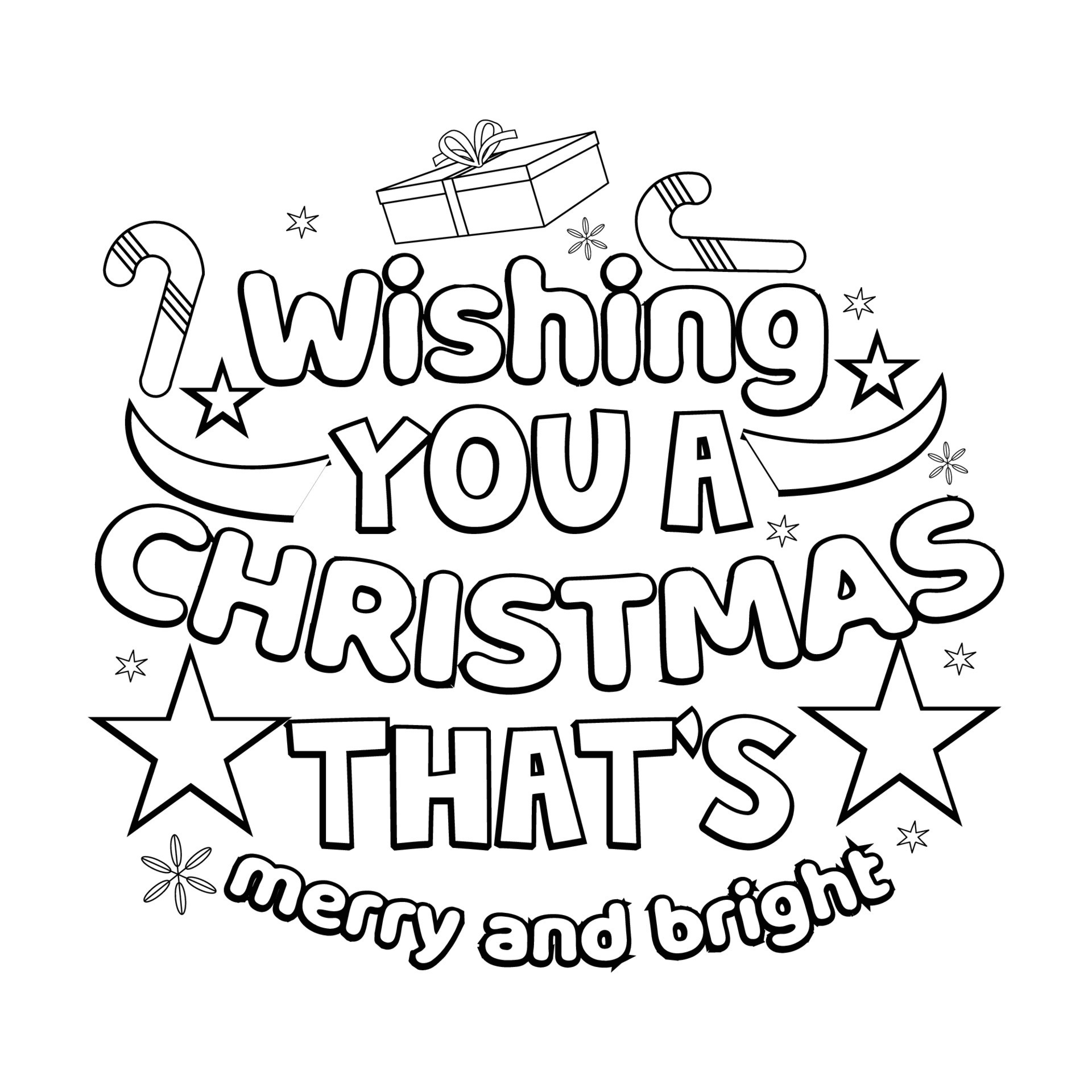 Merry Christmas Logo Coloring Pages