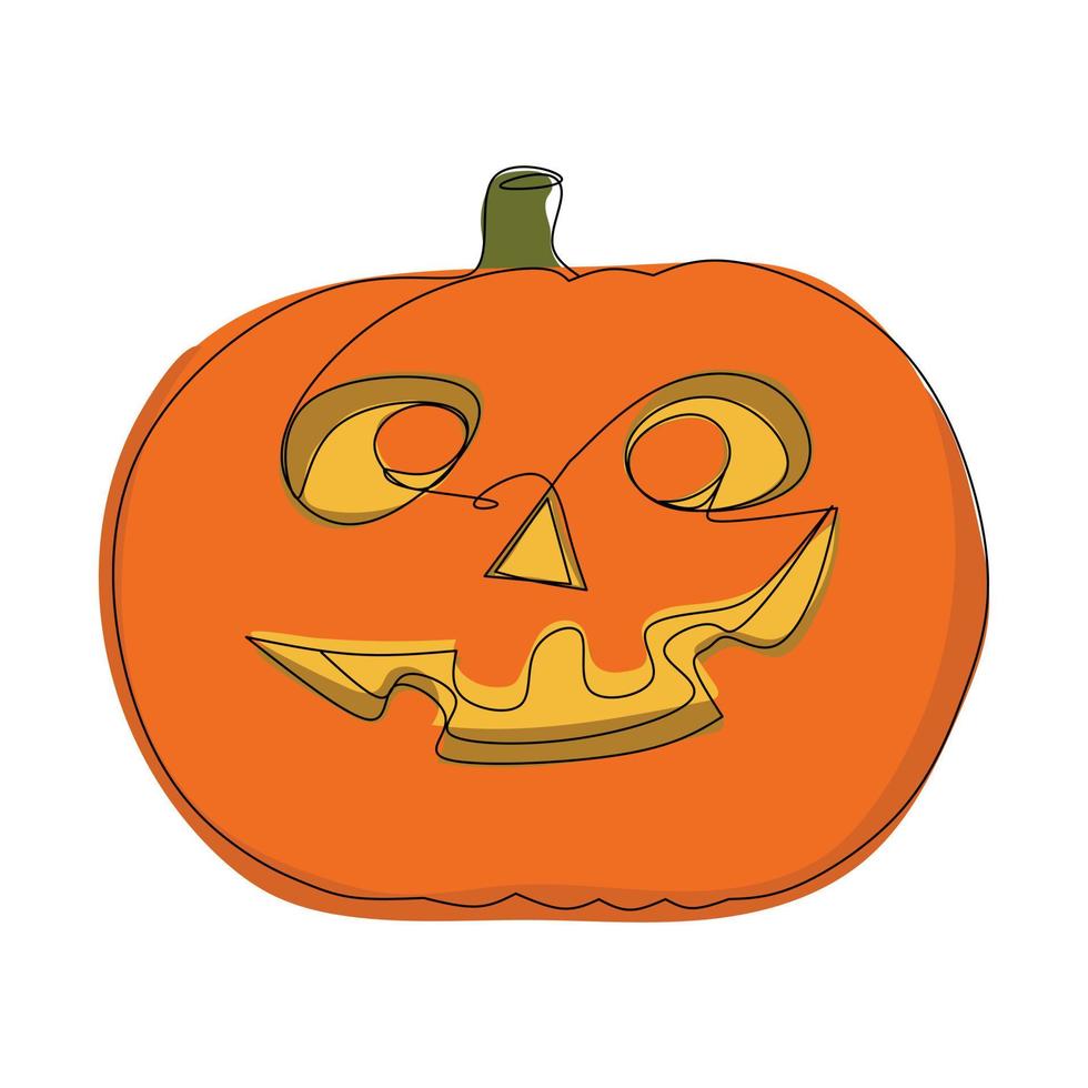 ilustración de halloween de calabaza vector