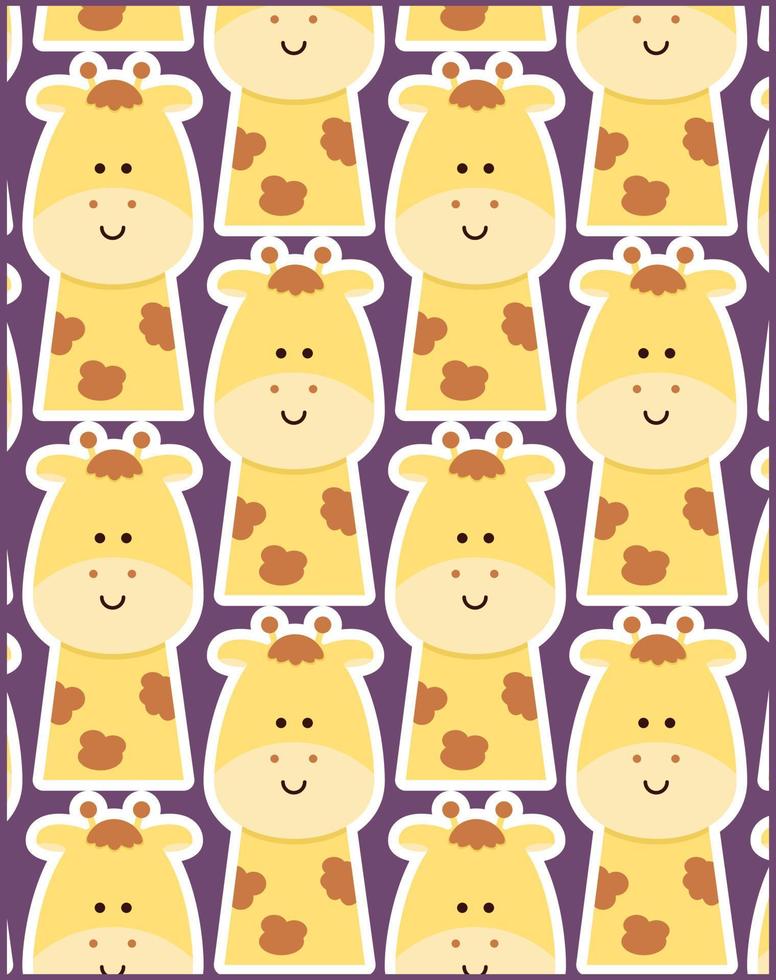 giraffe pattern funny vector
