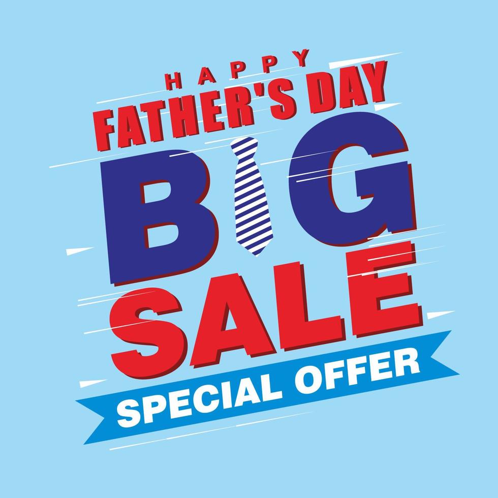 Fathers Day Sale Background set. Poster, flyer, greeting card header for website. Vector Illustration