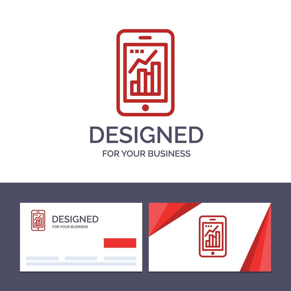 Creative Business Card and Logo template Graph Analytics Info graphic Mobile Mobile Graph Vector Ill