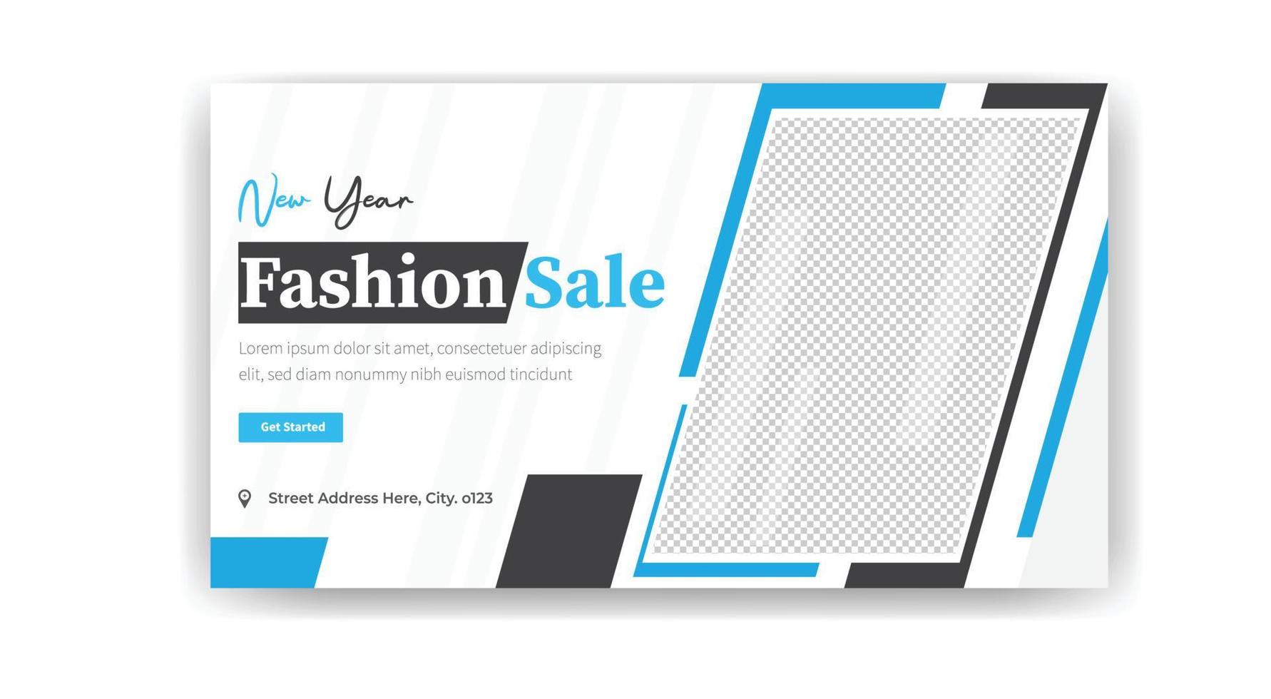 Fashion sale thumbnail design. free vector