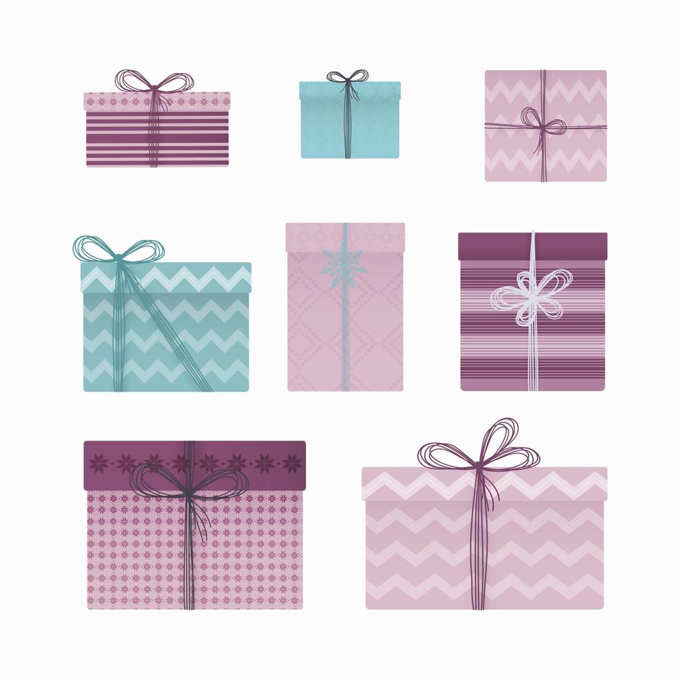 conjunto de embalaje de regalo vector