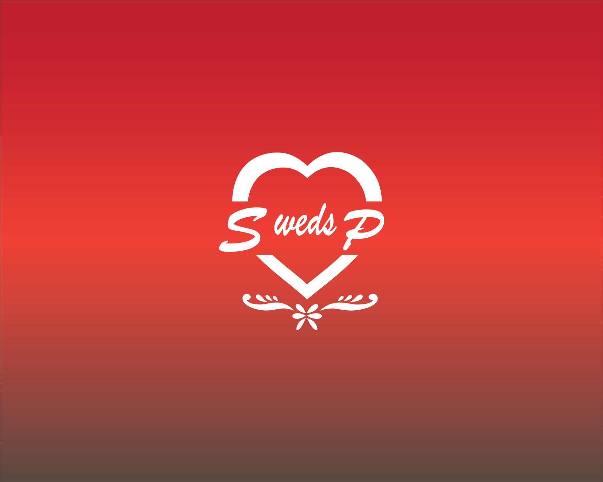 Alphabet S and P Logo couple name for wedding save the date monogram