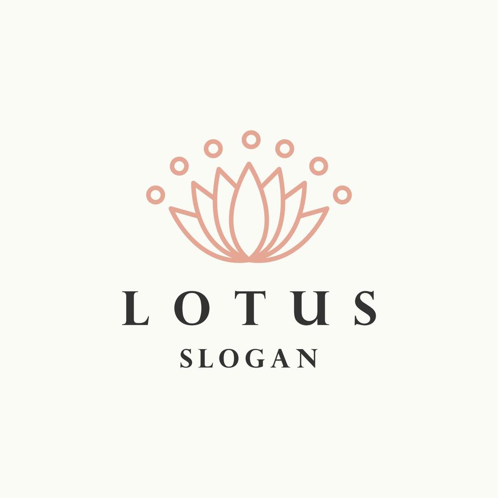 Lotus logo icon design template vector