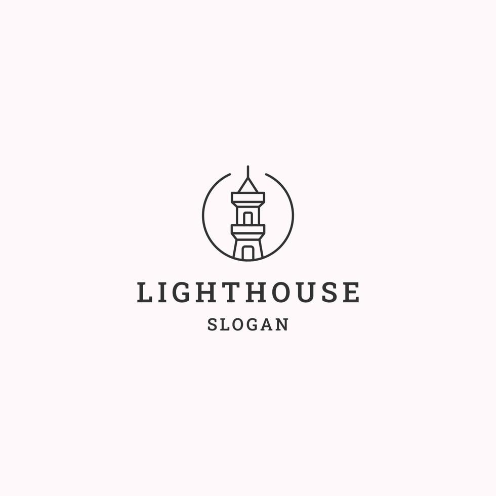 Light house logo icon design template vector