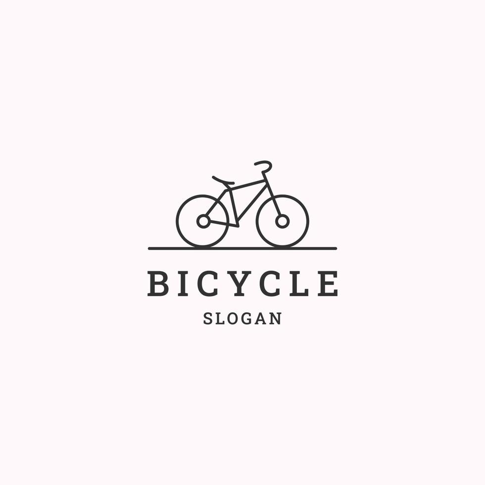 plantilla de diseño plano de icono de logotipo de bicicleta vector