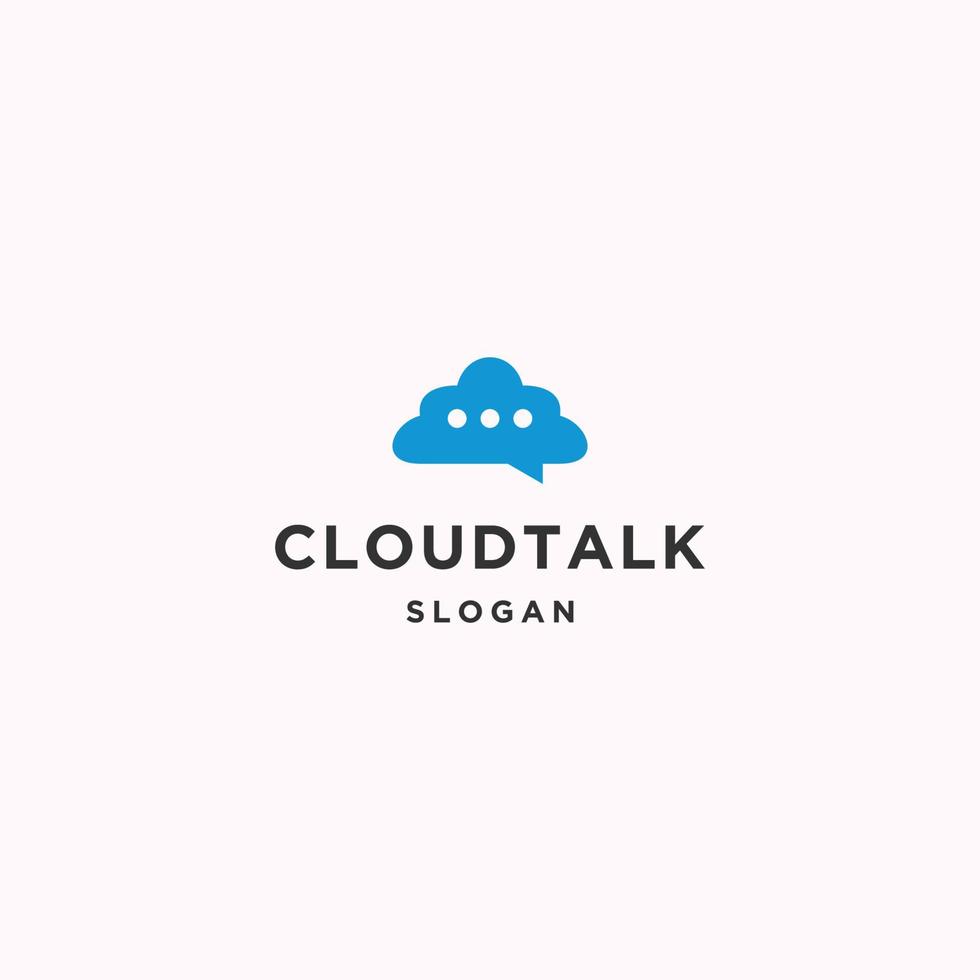 Cloud talk logo icon design template vector illustration