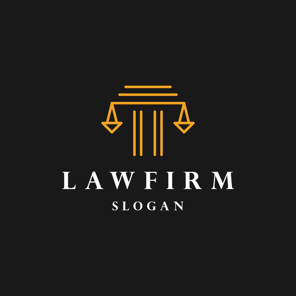 Law firm logo icon design template vector