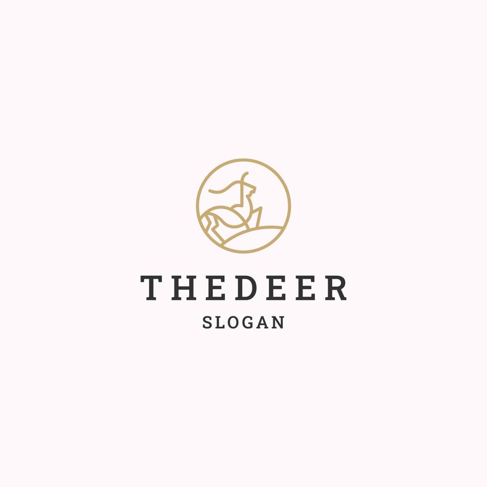 The deer logo icon design template vector