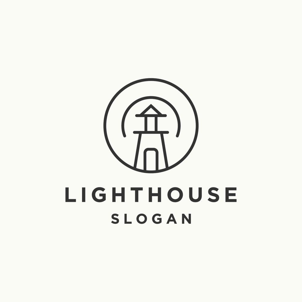 Light house logo icon design template vector